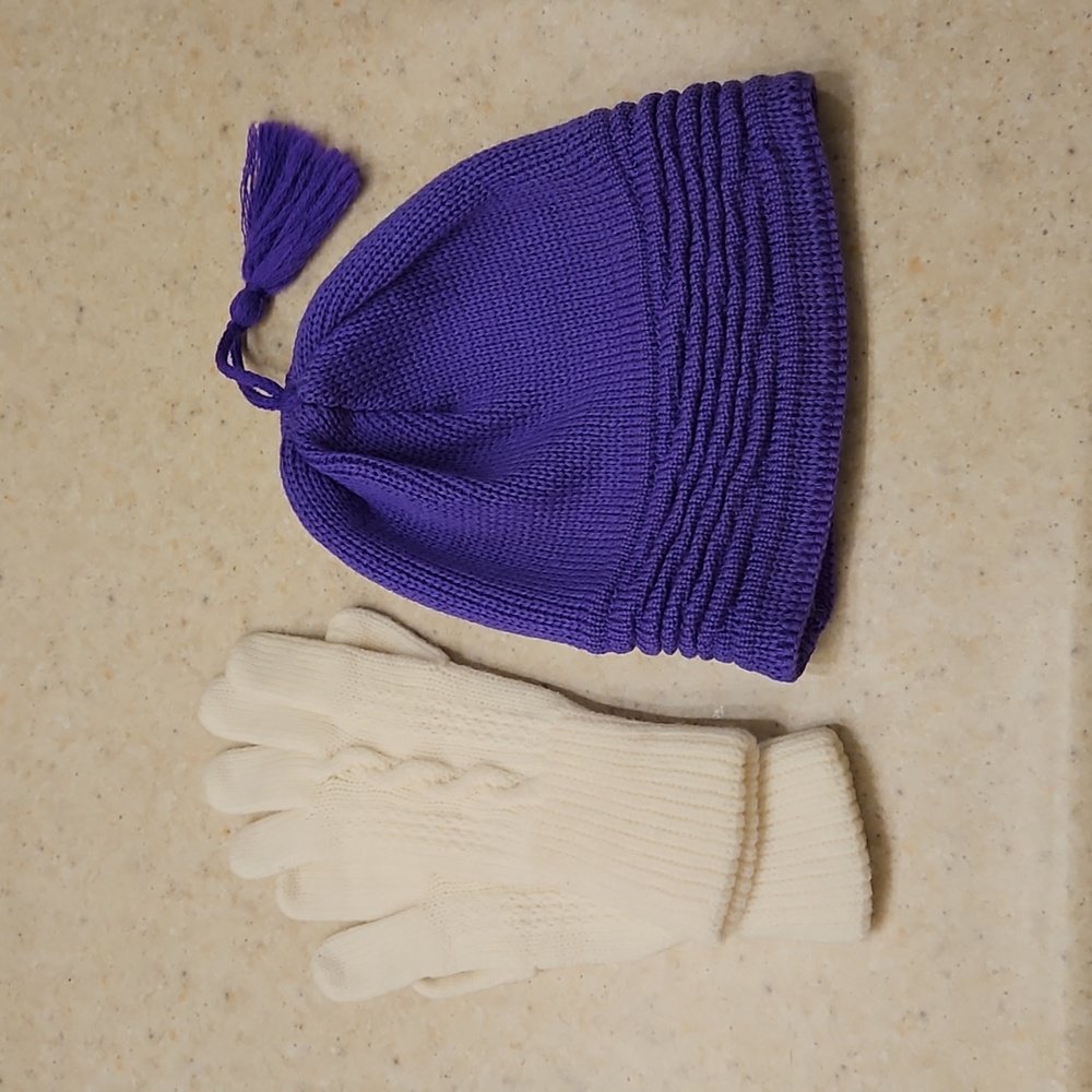 NWOT Wool Beanie and Gloves set